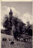 Kriegergedächtniskapelle auf dem Michelsberg, im Vordergrund ein "Katzenkopf", ein "Mörser" mit dem Böllerschüsse abgefeuert wurden.
