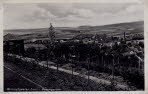 Rosengarten auf dem Michelsberg mit dem 1933 eingeweihten Pavillion und Blick auf kath. Pfarrkirche und Pfarrhaus.