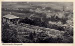 Rosengarten mit Pavillion und Blick auf die kath. Pfarrkirche, Pfarrhaus, Schwesternhaus, Illingerstrae und Kornstrae.